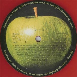 Beatles samlarsaker memorabilia samla 60 tal Ringo John Paul George Let_It_Be_Red_Vinyl_1