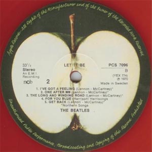 Beatles samlarsaker memorabilia samla 60 tal Ringo John Paul George Let_It_Be_Red_Vinyl_1_2