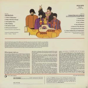 Beatles samlarsaker memorabilia samla 60 tal Ringo John Paul George Yellow_Submarine_Cover_Back